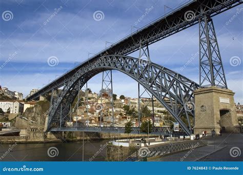 Oporto View with D. Luis Bridge Stock Image - Image of portugal, rebelo ...