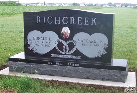 Double Headstone Design - Always in Stone - Elkhart, Indiana