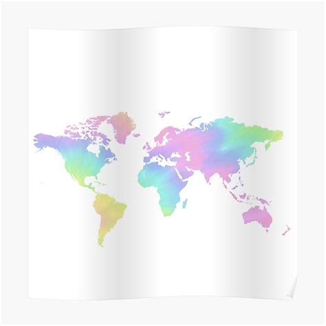 "World Map - Pastel " Poster for Sale by taliafaigen | Redbubble