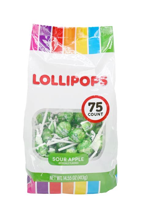 Shop Hilco Green Sour Apple Lollipops, 75 Count 14.5 oz, Everyday ...