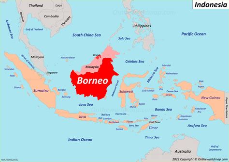 Borneo location on the Indonesia map - Ontheworldmap.com