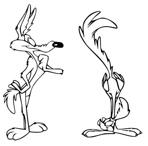 Wile E Coyote Face Coloring Page - Free Printable Coloring Pages for Kids
