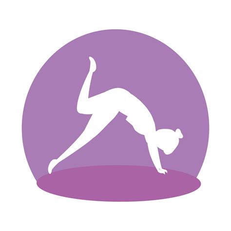 silhouette of woman practicing pilates position 2694095 Vector Art at ...