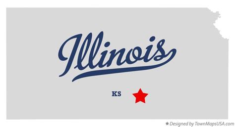 Map of Illinois, Sedgwick County, KS, Kansas