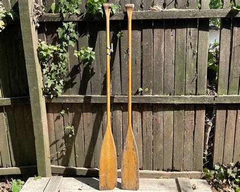 Rustic Wooden Oars 5' Ft Large Wood Oars Old Lake House - Etsy