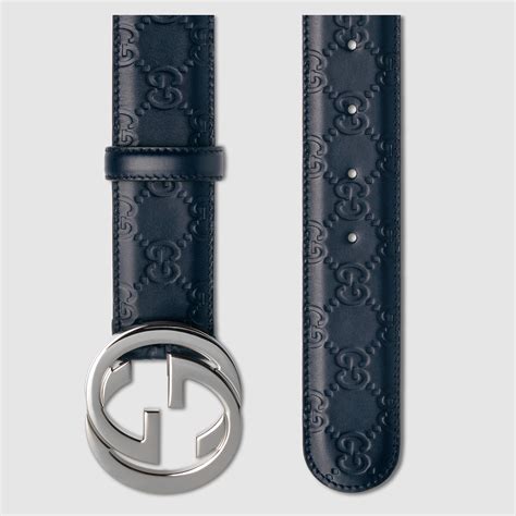 Gucci Signature Leather Belt in Black for Men | Lyst