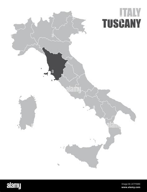 Italy Tuscany map Stock Vector Image & Art - Alamy