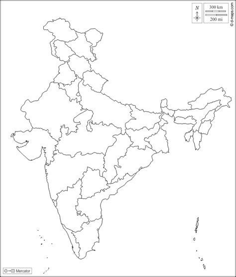 Blank India Map