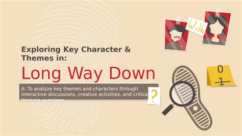 Long Way Down - Key Characters and Themes | Teaching Resources