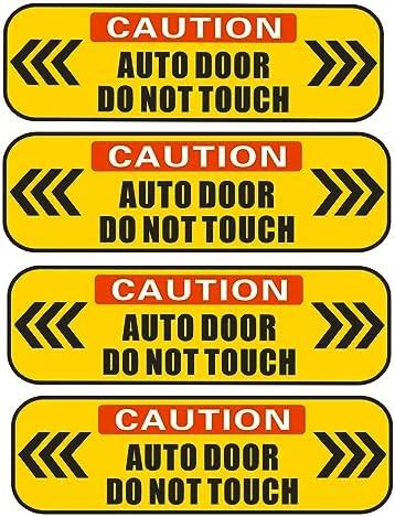 Amazon.com: Caution Automatic Door Sticker,6 Inches Diameter Large ...