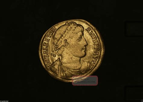 Ancient Rare Roman Gold Solidus Coin Of Valentinian I.