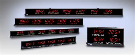 digital time zone clocks