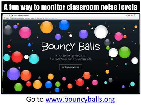 Monitor Classroom Noise - Bouncyballs.org - Classroom Freebies