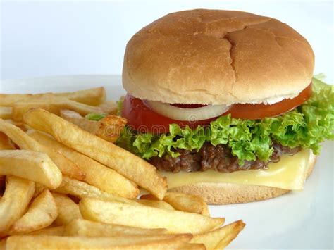 Burger & French Fries Royalty Free Stock Photo - Image: 5884515