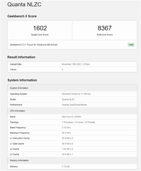 Intel Core i5-12500H trounces the Ryzen 5 5600H on Geekbench; Core i7 ...