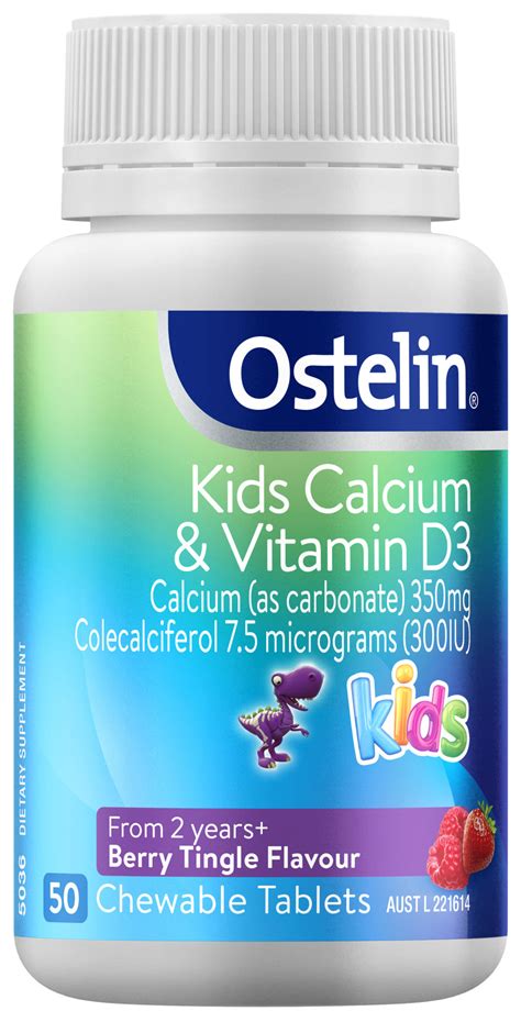 Ostelin Kids Calcium & Vitamin D3 Chewable Tablets 50 Pack - Galluzzo's ...