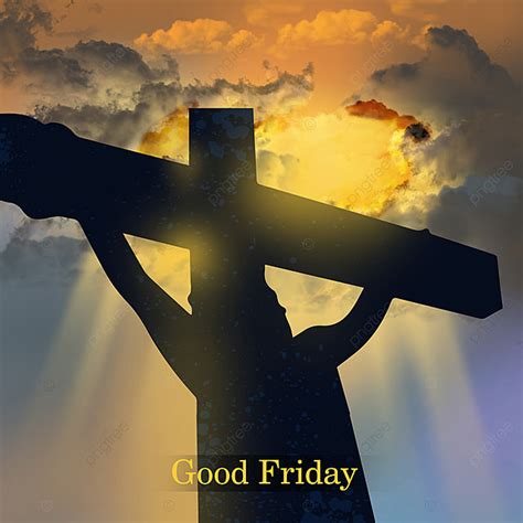 Good Friday Cross White Transparent, Jesus On Cross Good Friday Vector ...