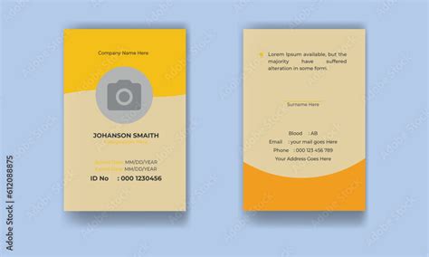 Minimalistic modern and creative id card design template. Office employee Id card. Stock Vector ...