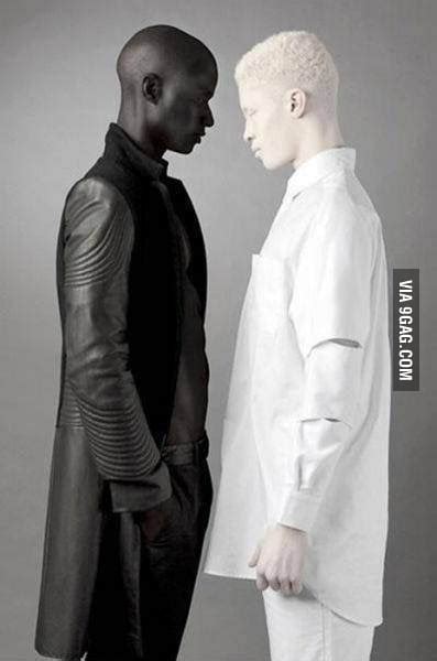 The blackest and whitest men on earth - 9GAG