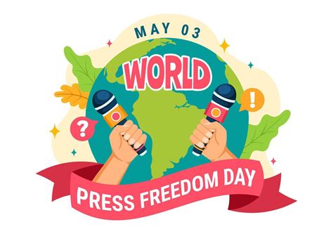 World Press Freedom Day Vector Illustration on May 3 with News ...