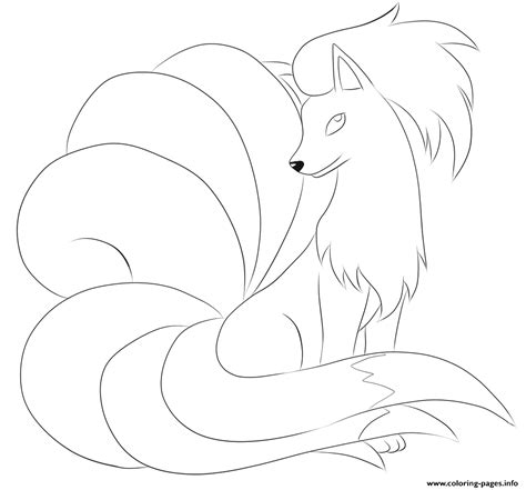 038 Ninetales Pokemon Coloring Pages Printable