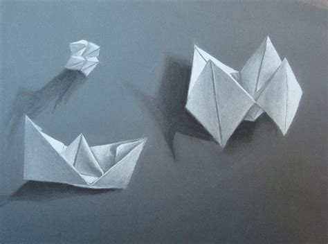 The smARTteacher Resource: Charcoal Origami Drawing