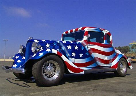 American Flag Car | American Flag | Cars, Hot rods, Antique cars