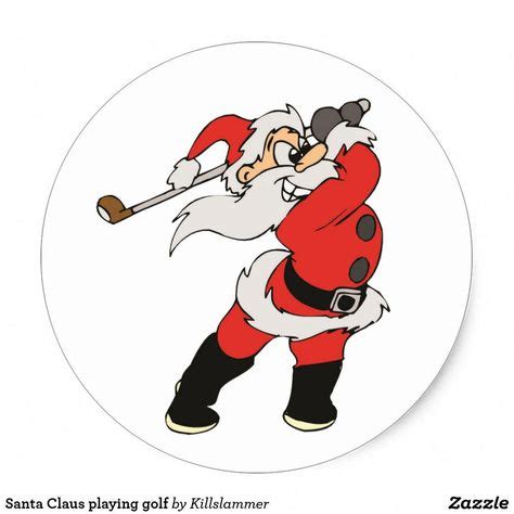 play golf #bettergolfgame | Santa claus, Christmas stickers, Play golf