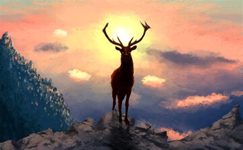 Deer Artwork 4k Wallpaper,HD Artist Wallpapers,4k Wallpapers,Images,Backgrounds,Photos and Pictures