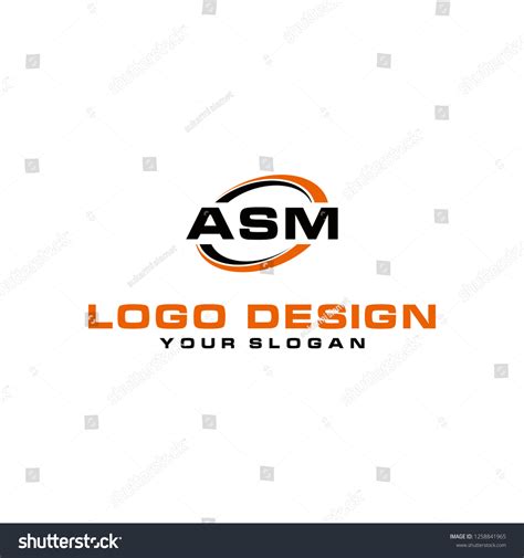 Asm Logo Design Initial Logo Design Stock Vector (Royalty Free) 1258841965