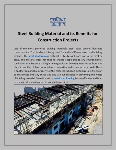 PPT - Steel Building Material and its Benefits for Construction ...