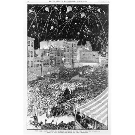 Presidential Election Of 1884. Grand Ovation To Governor Cleveland In The City Of Buffalo ...