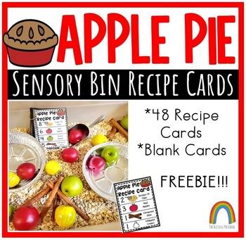 Apple Pie Recipe Cards by The Blissful Preschool | TpT