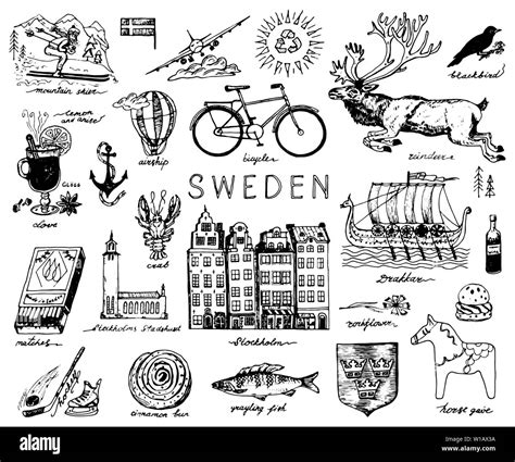 Sweden flag symbols Black and White Stock Photos & Images - Alamy