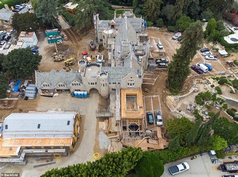 New aerial images reveal Playboy Mansion remodeling progress after 2 ...