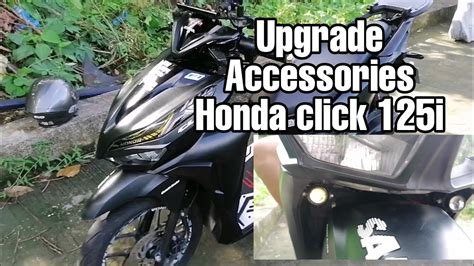 UPGRADE accessories honda click 125i with mini driving lights and G ...