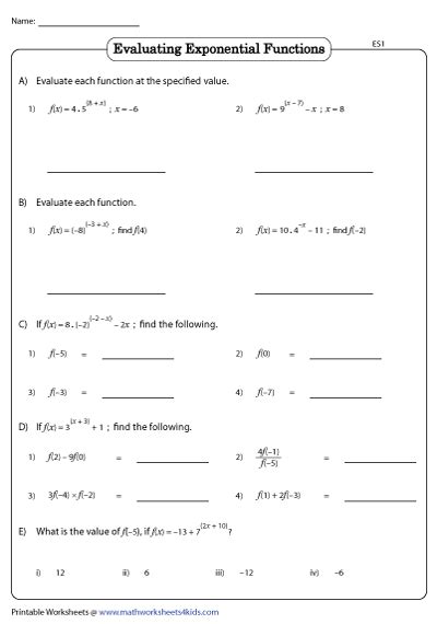 Exponential Expressions And Equations Worksheet 1 Answer Key - Tessshebaylo