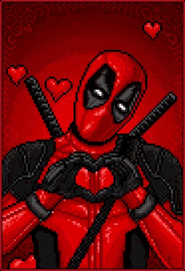 Deadpool Digital Cartoon Funny Love GIF | GIFDB.com