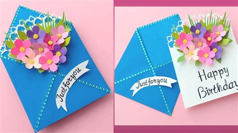 How to make Envelope Surprise Birthday Card / Handmade easy card ...