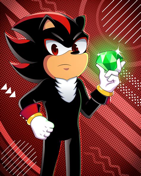 Shadow with a Chaos Emerald [OC] : r/SonicTheHedgehog