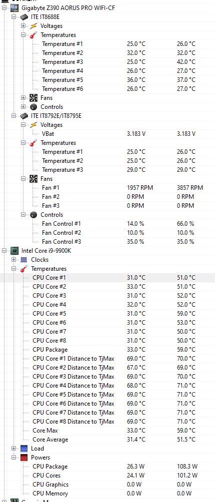 Temperatures and sub-hardware showing up in official app interface but ...