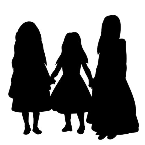 Premium Vector | Silhouette of children