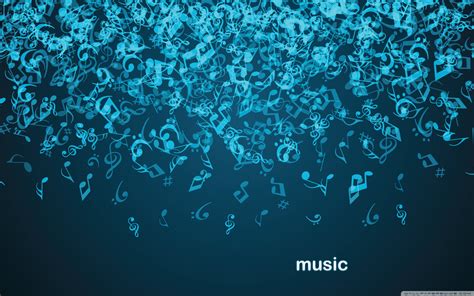 Blue Music Notes Wallpaper - WallpaperSafari