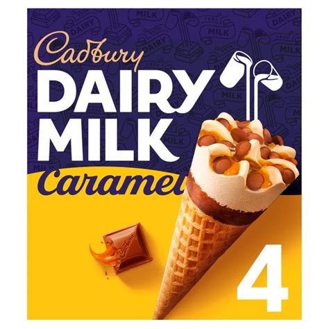 Cadbury Dairy Milk Caramel Ice Cream Cones | Morrisons