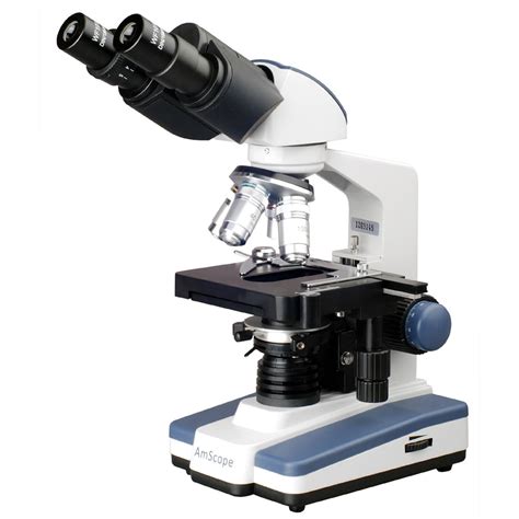 AmScope 40X-2500X LED Lab Binocular Compound Microscope with 3D-Stage ...