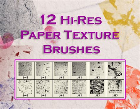 12 Hi-Res Paper Texture Photoshop Brushes | PHOTOSHOP FREE BRUSHES