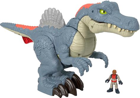 Imaginext Fisher-Price Imaginext Jurassic World Dinosaur Toy, Ultra Snap Spinosaurus with Lights ...