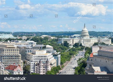 Washington Dc Aerial View Pennsylvania Avenue Stock Photo 1077902357 ...