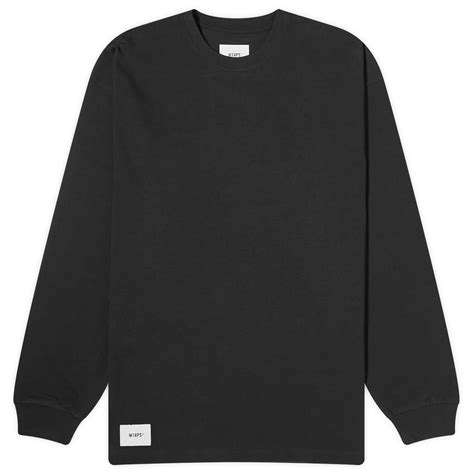 WTAPS 10 Long Sleeve Plain T-Shirt Black | END. (US)