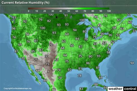 US Humidity Map | United States Humidity Map [USA]